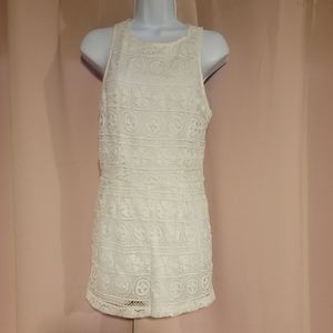 White crochet romper
